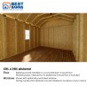 Best Barns Tailored Titan Standard 12x24 Wood Garage Kit w/ 6/12 Pitch Roof, No Doors (TTITND24)