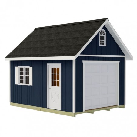 Best Barns Tailored Titan 12x16 Wood Garage Kit w/ Loft & Tall Roof (TTITND16LF)