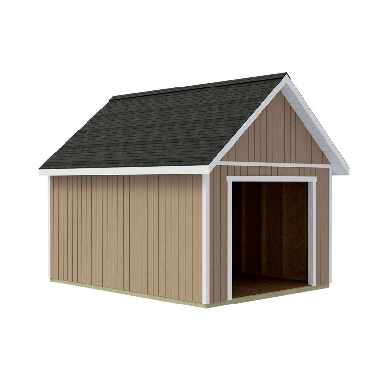 Best Barns Tailored Titan 12x16 Wood Garage Kit w/ Loft & Tall Roof (TTITND16LF)
