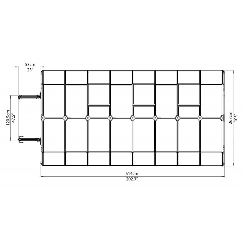 Rion 8x16 Grand Gardener 2 Greenhouse Kit - Twin Wall (HG7216)