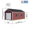 Best Barns Tailored Titan 12x16 Wood Garage Kit - Prep for Vinyl (TTITND16VL)