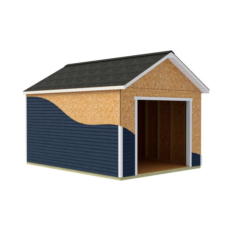 Best Barns Tailored Titan 12x16 Wood Garage Kit - Prep for Vinyl (TTITND16VL)