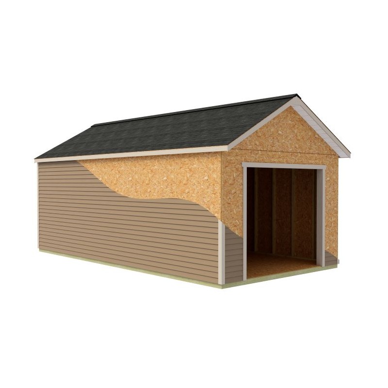 Best Barns Tailored Titan 12x24 Wood Garage Kit - Prep for Vinyl - (TTITND24VL)