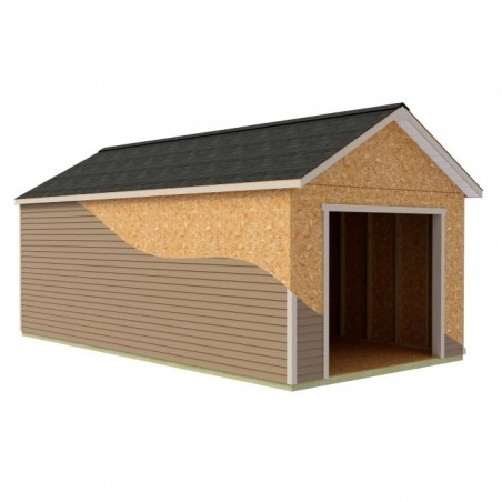 Best Barns Tailored Titan 12x24 Wood Garage Kit - Prep for Vinyl - (TTITND24VL)
