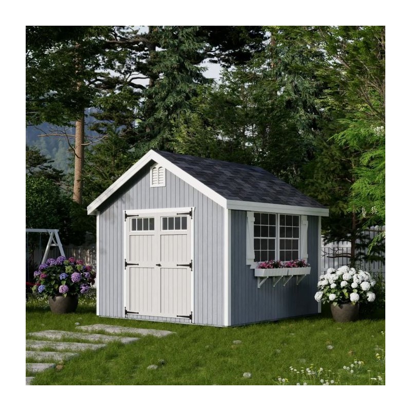 Little Cottage Co. 10x10 Colonial Williamsburg Wood Shed Kit - (10x10 WCGS-PC)