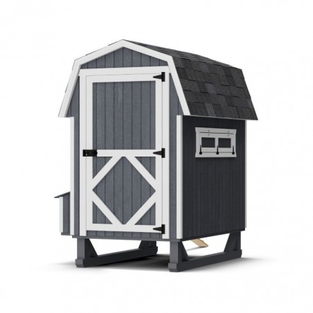 Little Cottage Co. 4x6 Gambrel Barn-Style Chicken Coop Wood Kit with Floor (4x6 GBCC-PNK)