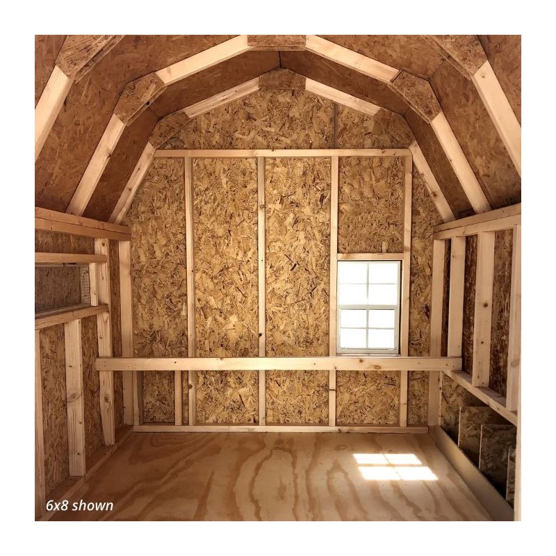 Little Cottage Co. 4x6 Gambrel Barn-Style Chicken Coop Wood Kit with Floor (4x6 GBCC-PNK)