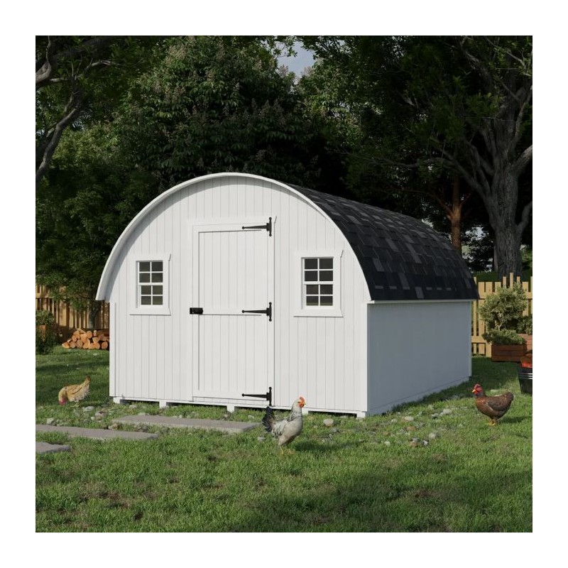 Little Cottage Co. 10x14 Round Roof Wood Chicken Coop Kit - (10x14 RRCC-PNK)