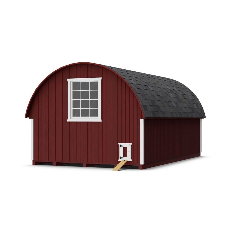 Little Cottage Co. 10x16 Round Roof Wood Chicken Coop Kit - (10x16 RRCC-PNK)