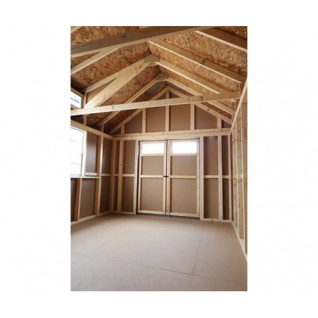 EZ-Fit 10x12 SkyView Panelized Wood Storage Shed Kit with Windows - (ez_skyview1012)