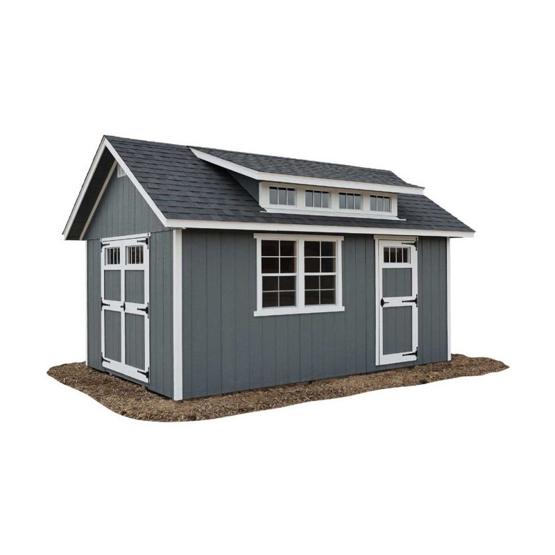 EZ-Fit 10x12 SkyView Panelized Wood Storage Shed Kit with Windows - (ez_skyview1012)