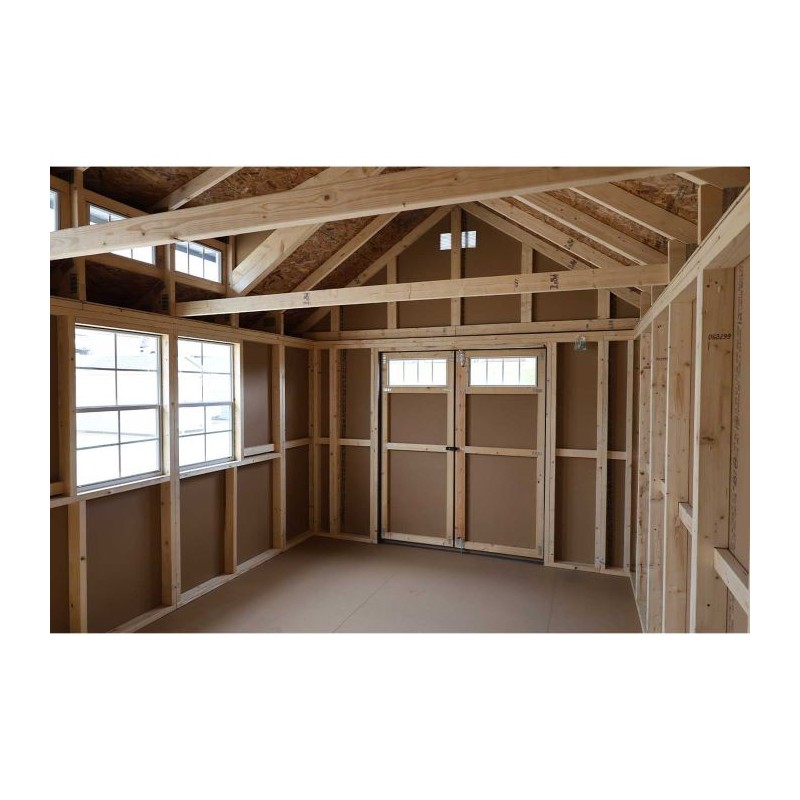 EZ-Fit 10x16 SkyView Panelized Wood Storage Shed Kit with Windows - (Ez_skyview1016)