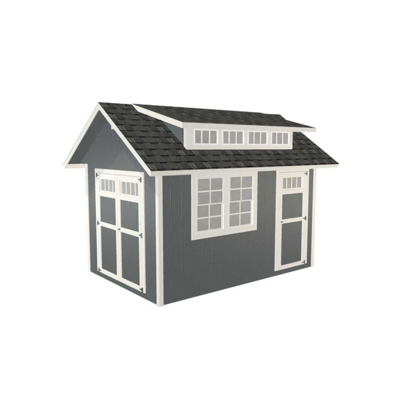 EZ-Fit 8x12 SkyView Panelized Wood Storage Shed Kit with Windows - (ez_skyview812)