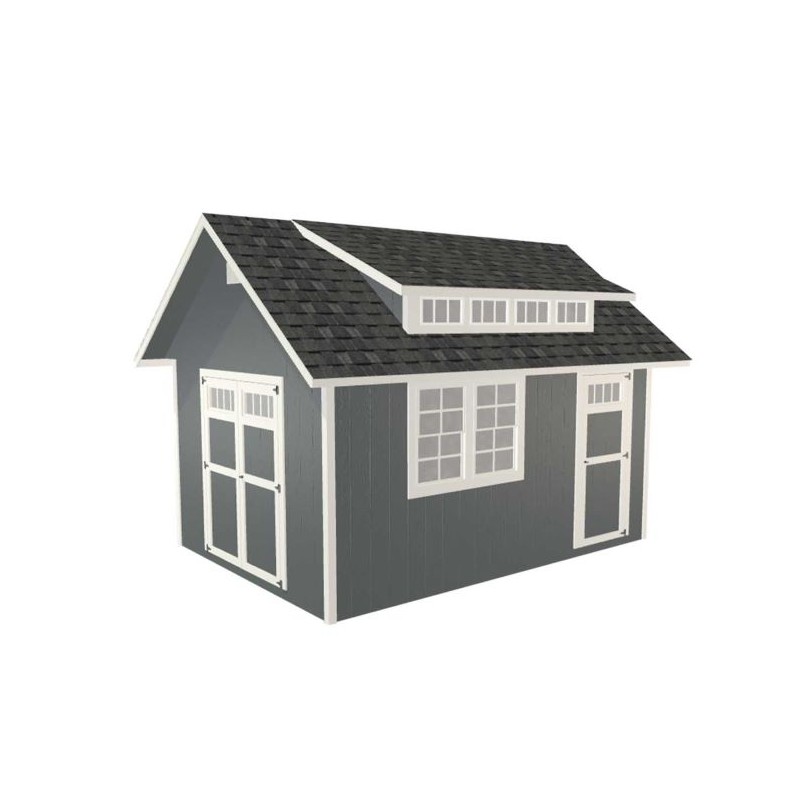 EZ-Fit 10x12 SkyView Panelized Wood Storage Shed Kit with Windows - (ez_skyview1012)