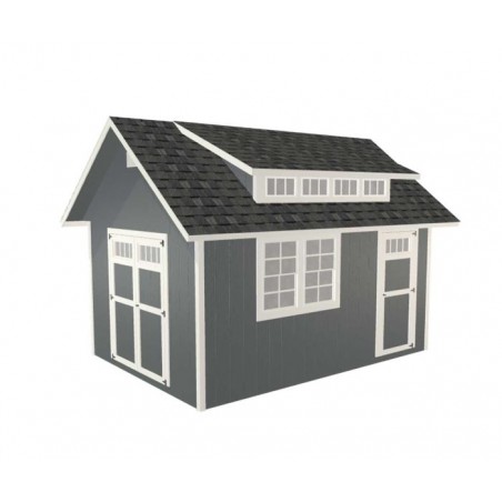 EZ-Fit 10x12 SkyView Panelized Wood Storage Shed Kit with Windows - (ez_skyview1012)