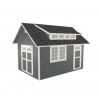 EZ-Fit 10x12 SkyView Panelized Wood Storage Shed Kit with Windows - (ez_skyview1012)