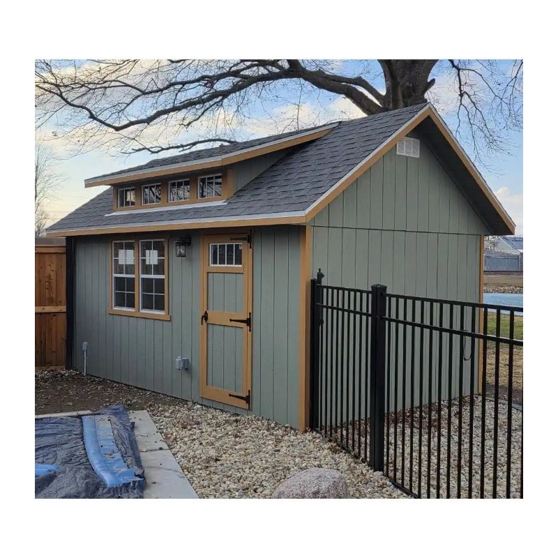 EZ-Fit 10x12 SkyView Panelized Wood Storage Shed Kit with Windows - (ez_skyview1012)