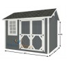 EZ-Fit Craftsman 8'W x 8'D Wood Storage Shed Kit (ez_craftsman88)