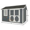 EZ-Fit Craftsman 8'W x 12'D Wood Storage Shed Kit (ez_craftsman812)