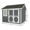 EZ-Fit Craftsman 10'W x 10'D Wood Storage Shed Kit (ez_craftsman1010)