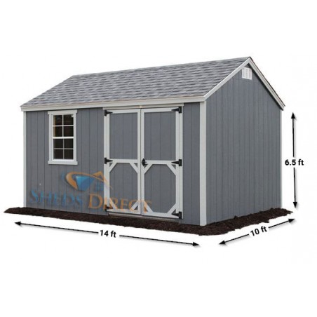 EZ-Fit Craftsman 10'W x 14'D Wood Storage Shed Kit (ez_craftsman1014)