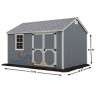 EZ-Fit Craftsman 10'W x 14'D Wood Storage Shed Kit (ez_craftsman1014)
