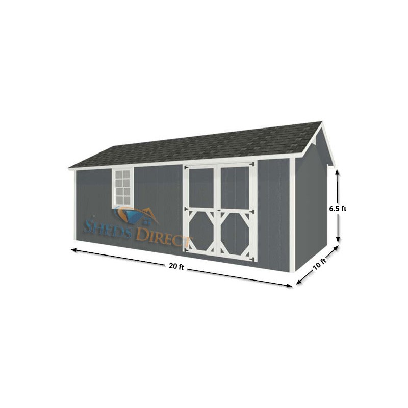 EZ-Fit Craftsman 10'W x 20'D Wood Storage Shed Kit (ez_craftsman1020)