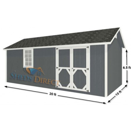 EZ-Fit Craftsman 10'W x 20'D Wood Storage Shed Kit (ez_craftsman1020)