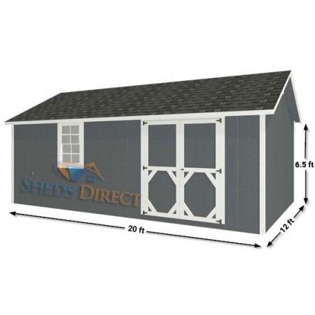 EZ-Fit Craftsman 12'W x 20'D Wood Storage Shed Kit (ez_craftsman1220)