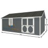 EZ-Fit Craftsman 12'W x 20'D Wood Storage Shed Kit (ez_craftsman1220)
