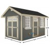 EZ-Fit 8x12 Riverside Wood Storage Shed Kit (ez_riverside812)
