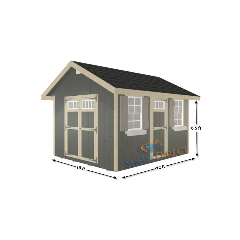 EZ-Fit 10x12 Riverside Wood Storage Shed Kit (ez_riverside1012)