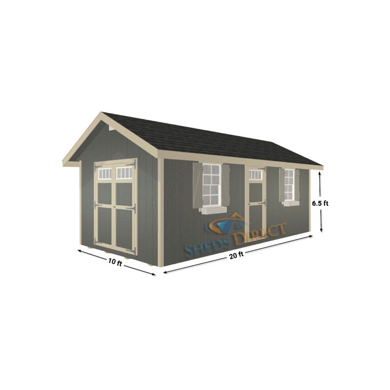 EZ-Fit 10x20 Riverside Wood Storage Shed Kit (ez_riverside1020)