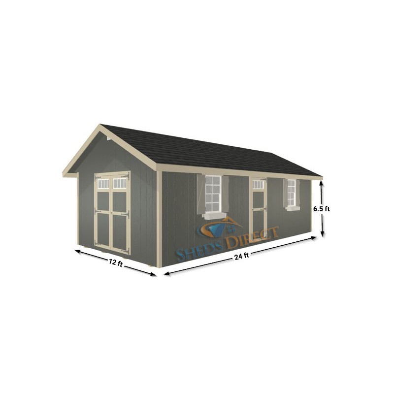EZ-Fit Riverside 12x24 Wood Shed Kit (ez_riverside1224)