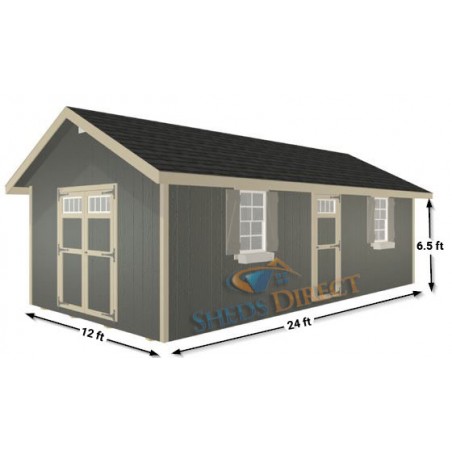 EZ-Fit Riverside 12x24 Wood Shed Kit (ez_riverside1224)