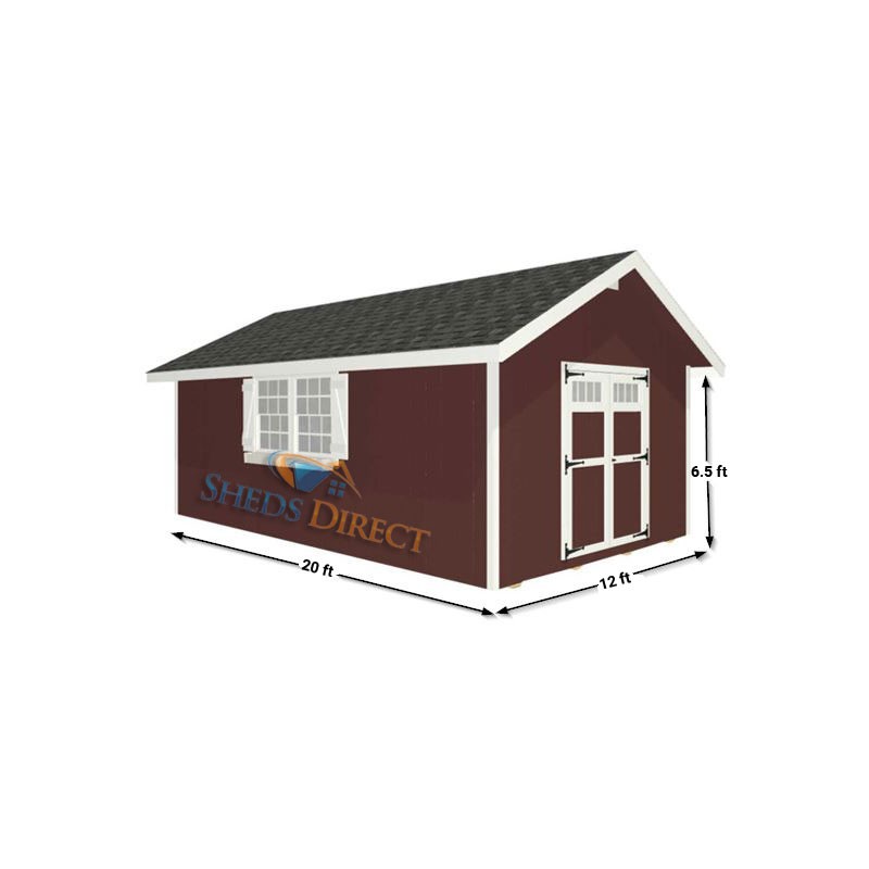 EZ-Fit Homestead 12x20 Wood Shed Kit (ez_homestead1220)