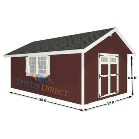 EZ-Fit Homestead 12x20 Wood Shed Kit (ez_homestead1220)
