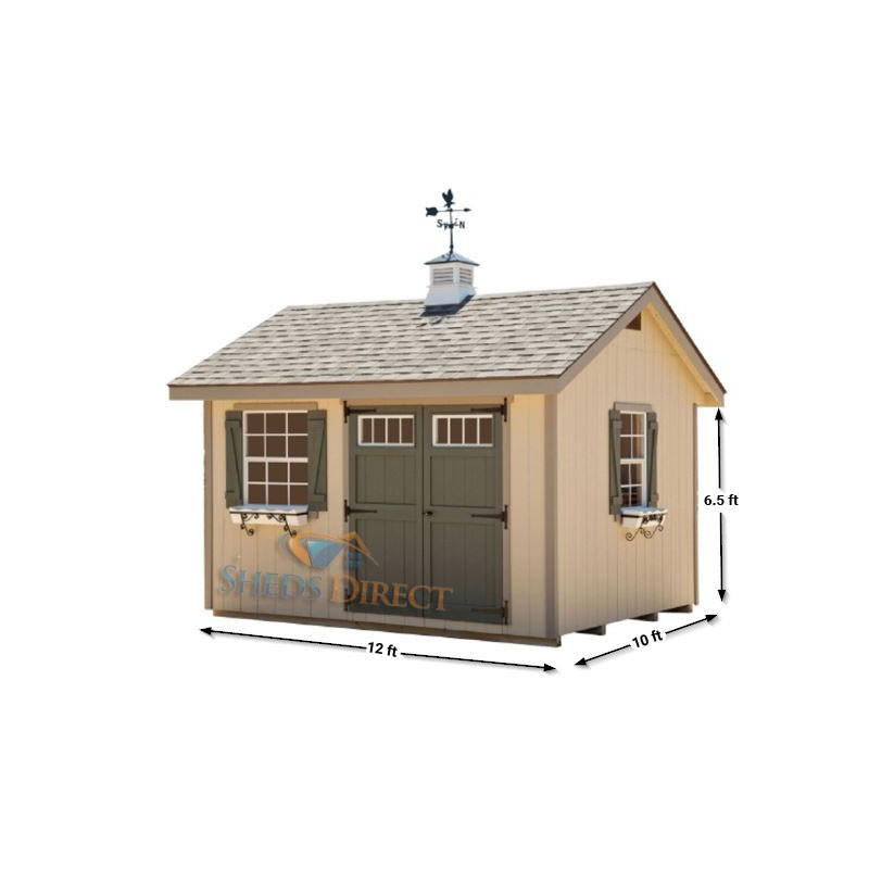 EZ-Fit Heritage 10x12 Wood Shed Kit (ez_heritage1012)