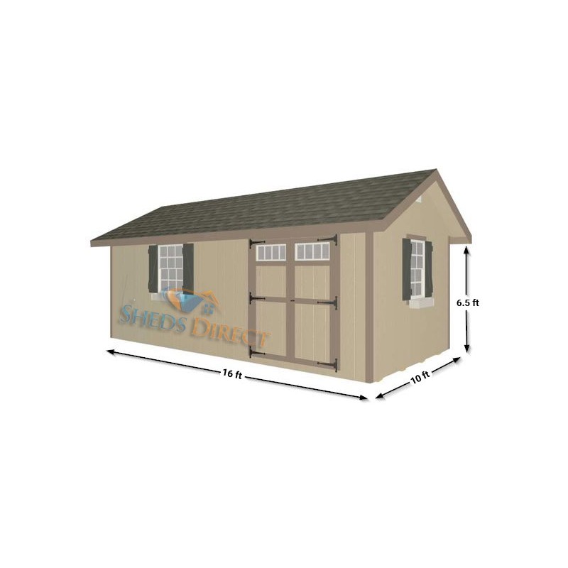 EZ-Fit Heritage 10x16 Wood Storage Shed Kit (ez_heritage1016)