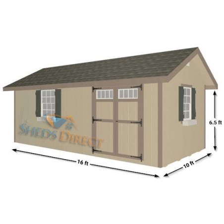 EZ-Fit Heritage 10x16 Wood Storage Shed Kit (ez_heritage1016)
