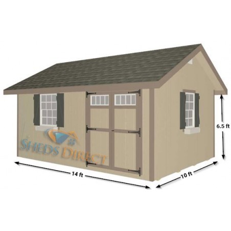 EZ-Fit Heritage 10x14 Wood Storage Shed Kit (ez_heritage1014)