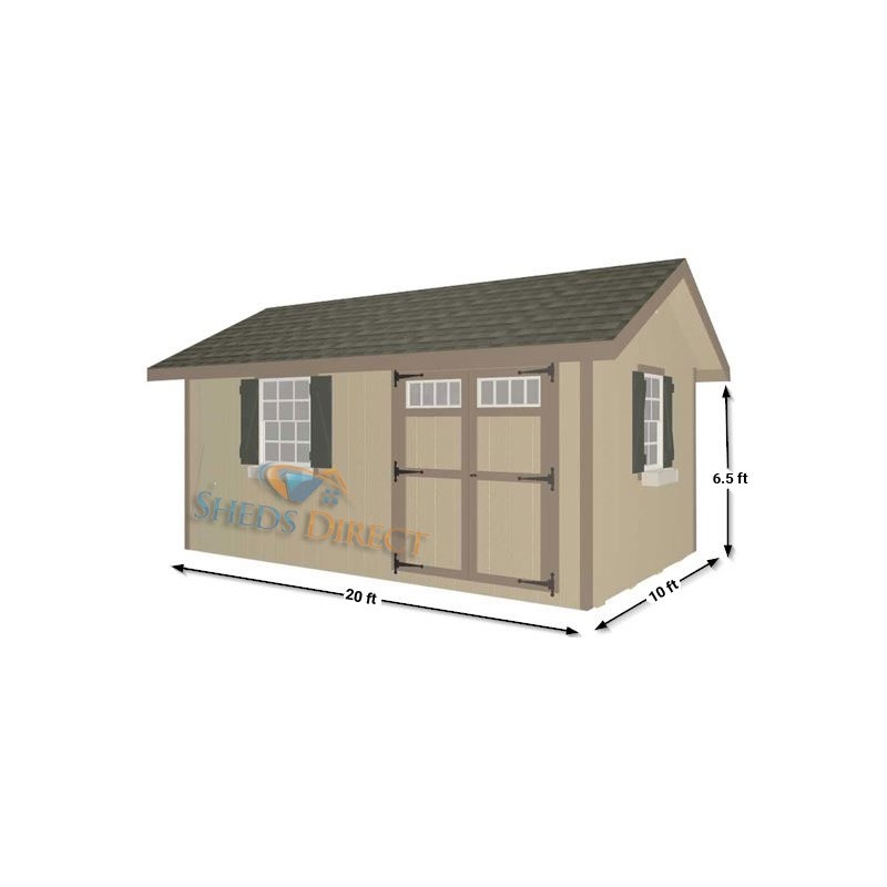 EZ-Fit Heritage 10x20 Wood Storage Shed Kit (ez_heritage1020)