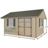 EZ-Fit Heritage 12x16 Wood Storage Shed Kit (ez_heritage1216)