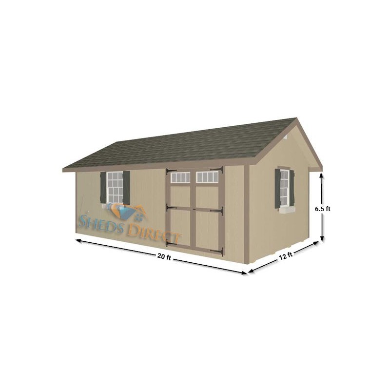 EZ-Fit Heritage 12x20 Wood Shed Kit (ez_heritage1220)
