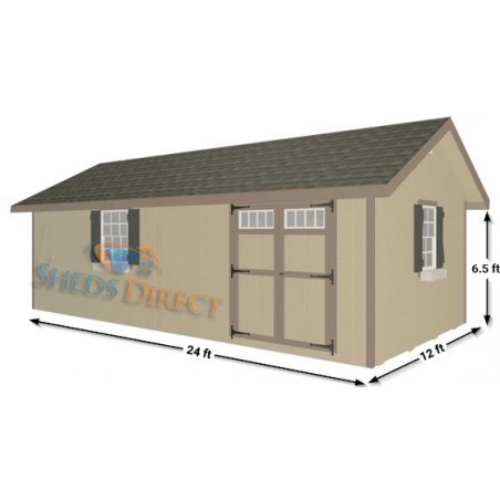 EZ-Fit Heritage 12x24 Wood Storage Shed Kit (ez_heritage1224)