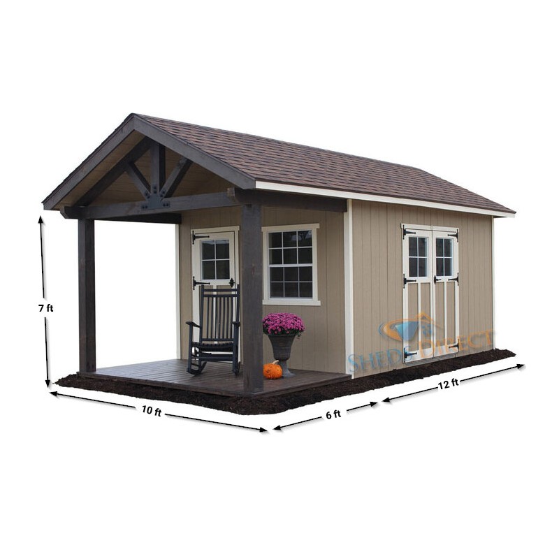 EZ-Fit Woodsman 10x12 Wood Storage Shed Kit (ez_woodsman1012)