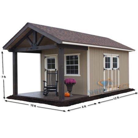 EZ-Fit Woodsman 10x12 Wood Storage Shed Kit (ez_woodsman1012)