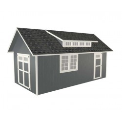 Ez-Fit 10x20 SkyView Panelized Wood Storage Shed Kit with Windows - (ez_skyview1020)