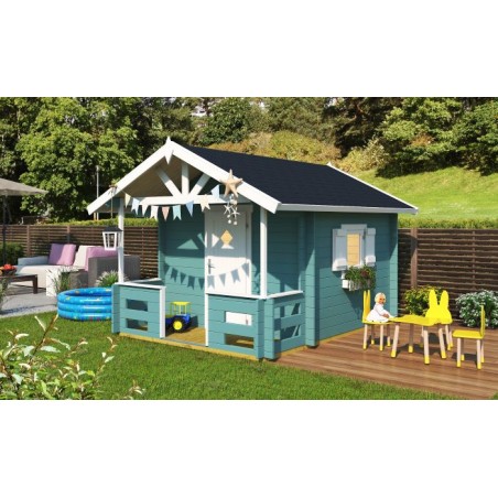 Lasita Lido Kids Club Wood Playhouse Kit with Terrace - (284799)