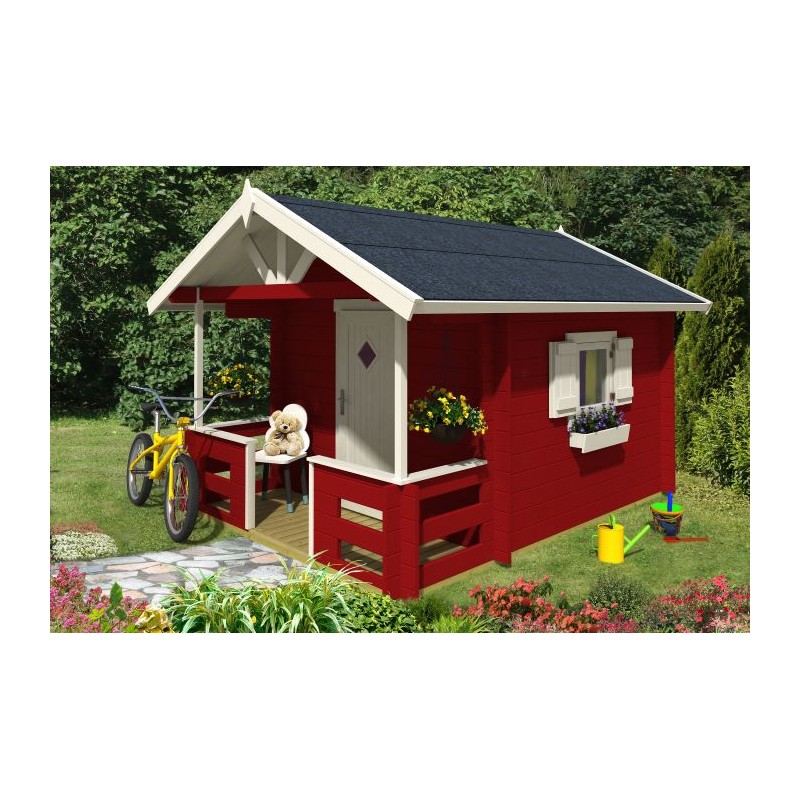 Lasita Lido Kids Club Wood Playhouse Kit with Terrace - (284799)